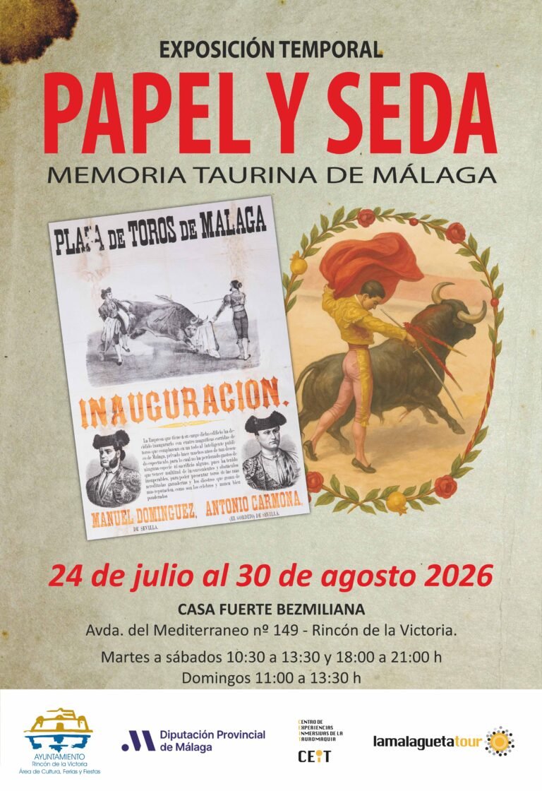 Exposición Papel y seda, memoria taurina de Málaga, en la Casa Fuerte Bezmiliana
