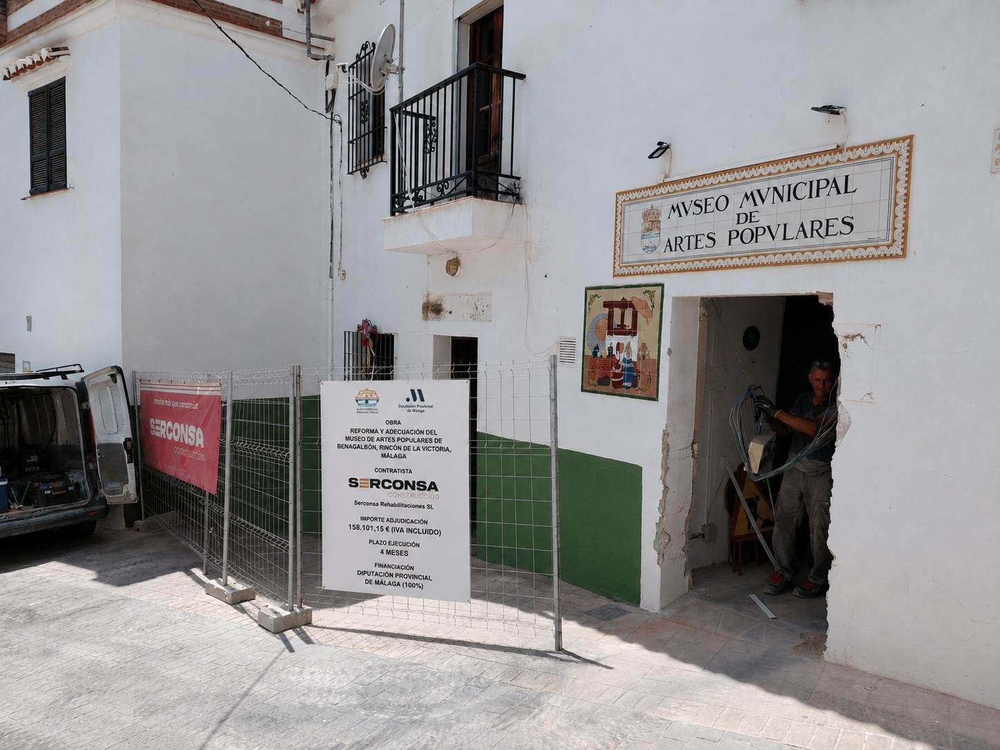 Obras de reforma del Museo de Artes Populares de Benagalbón