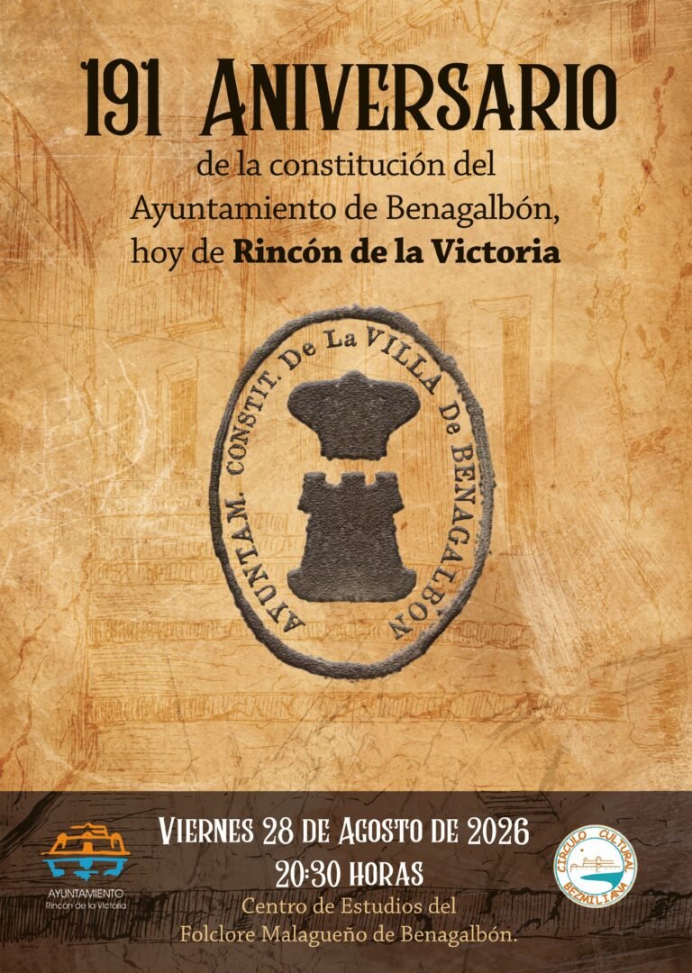 Cartel del 191 aniversario de la constitucion del Ayuntamiento de Benagalbon