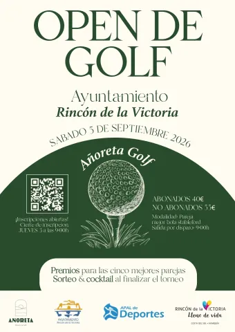 Cartel del Open de Golf Ayuntamiento de Rincón de la Victoria 2026 en Añoreta Golf